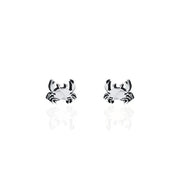 Stud Earrings -Crab Silver