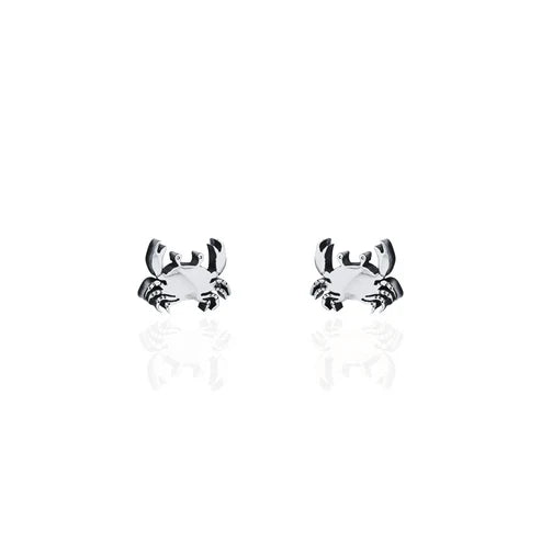Stud Earrings -Crab Silver