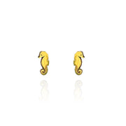 Stud Earrings - Sea Horse Gold