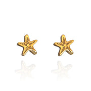 Stud Earrings - Starfish Gold