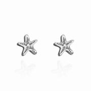 Stud Earrings - Starfish Silver
