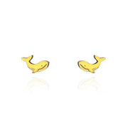Stud Earrings - Whale Gold