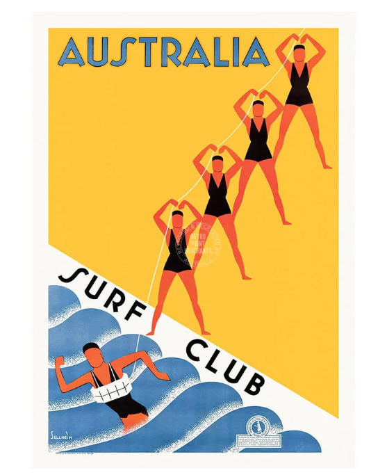 Surf Club 1936 Print A3