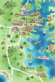 Tea Towel - Sydney Tourist Attraction Spot (ft. ANMM)
