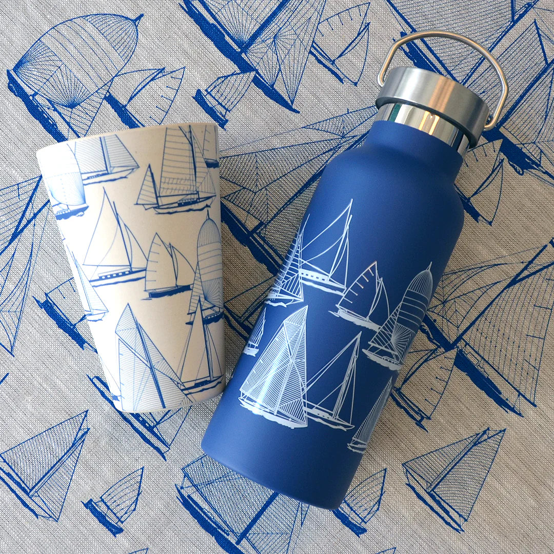 Bamboo Tumbler 400ml - Nautigo 'Sail Away'