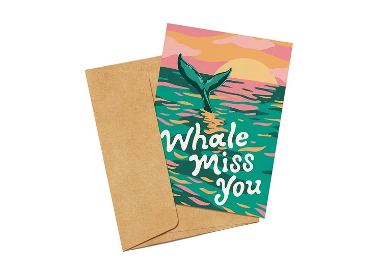 'Whale Miss You' Greeting Card