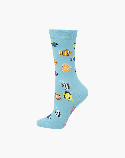 Bamboo Socks - Aquarium - 2-8 Sky Blue