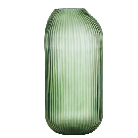 Xavier Glass Vase 17x36.5cm Green - Coast to Coast