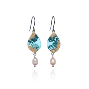 Bold B Earrings - Bay Aqua