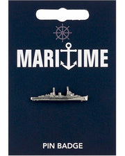 Battleship Pewter Pin Badge
