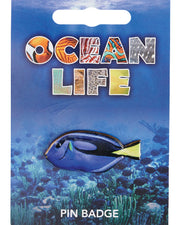 Blue Tang Fish 3D Pin Badge