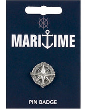 Compass Pewter Pin Badge