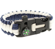 Paracord Bracelet Navy Blue and White