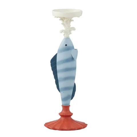 Tropical Fish Resin Candleholder
