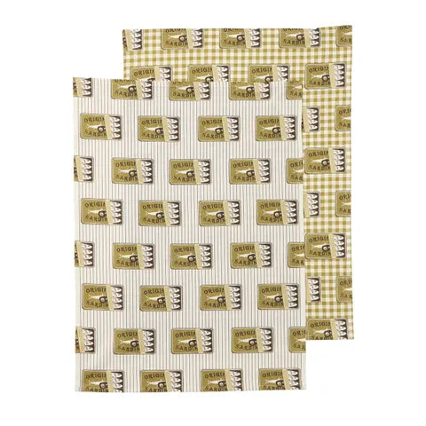 Tea Towel - Sardine Tins Set 2