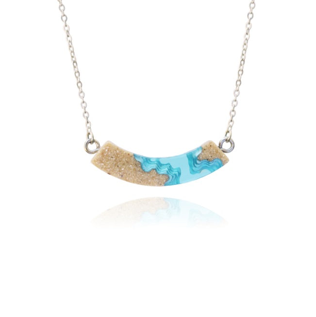 Bold B Necklace - Headlands Aqua