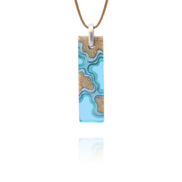 Bold B Necklace - Islands Aqua