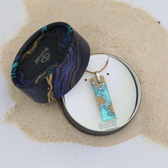 Bold B Necklace - Islands Aqua