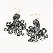Denz & Co Octopus Earrings Black
