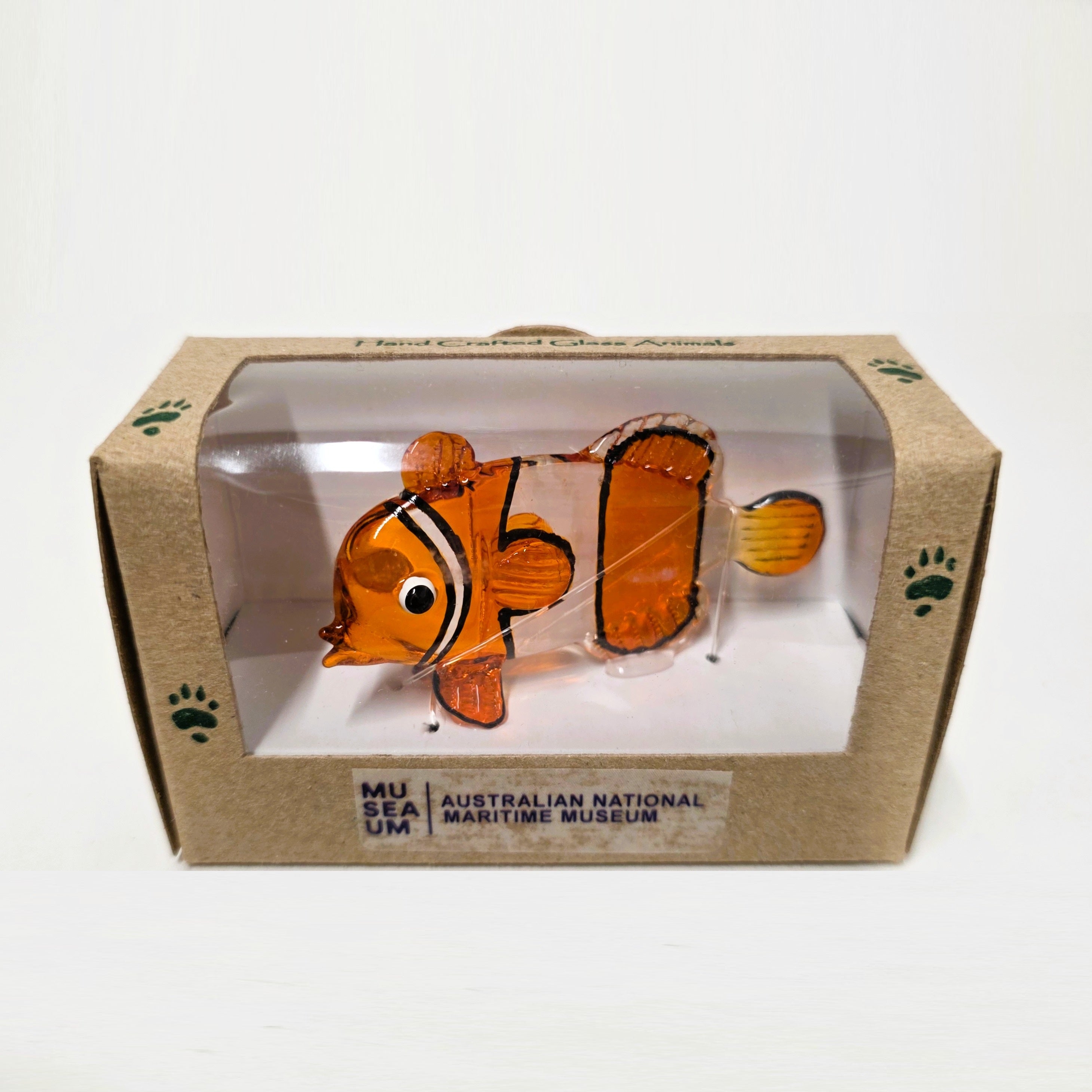 Glass Animal Figurine - Orange Clownfish