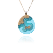 Bold B Necklace - Promontory Aqua