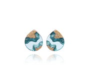 BoldB Earrings - Ridge Aqua Studs