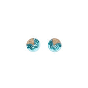Bold B Earrings - Shoal Stud Aqua