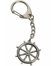 Ships Wheel Pewter Key-Ring