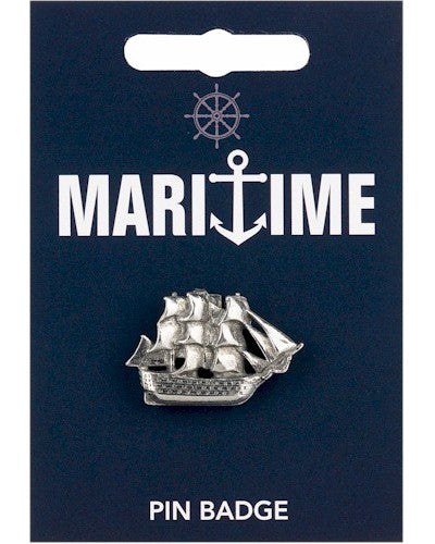 Tall Ship Pewter Pin Badge