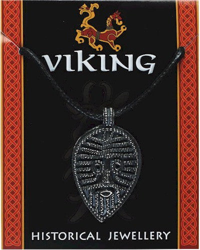 Viking Face Pewter Pendant