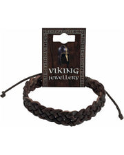 Viking Leather Single Plait Bracelet