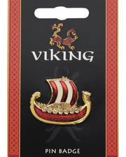 Viking Ship Enamel Pin Badge