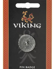 Viking Shield Pewter Pin Badge