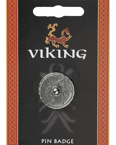 Viking Shield Pewter Pin Badge