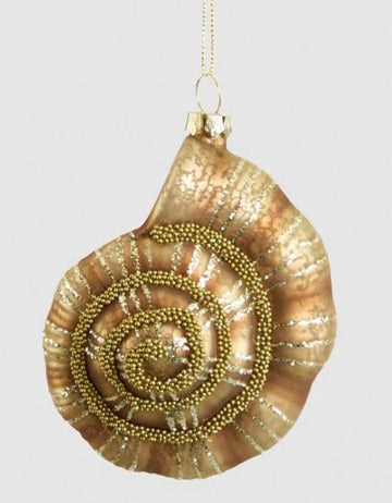 Bronze Glass Nautilus Shell Tree Decoration