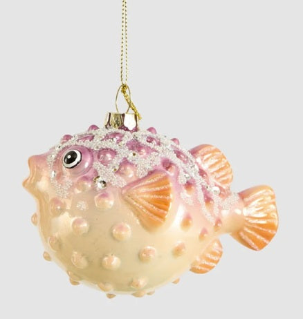 Blowfish Glass Tree Decoration