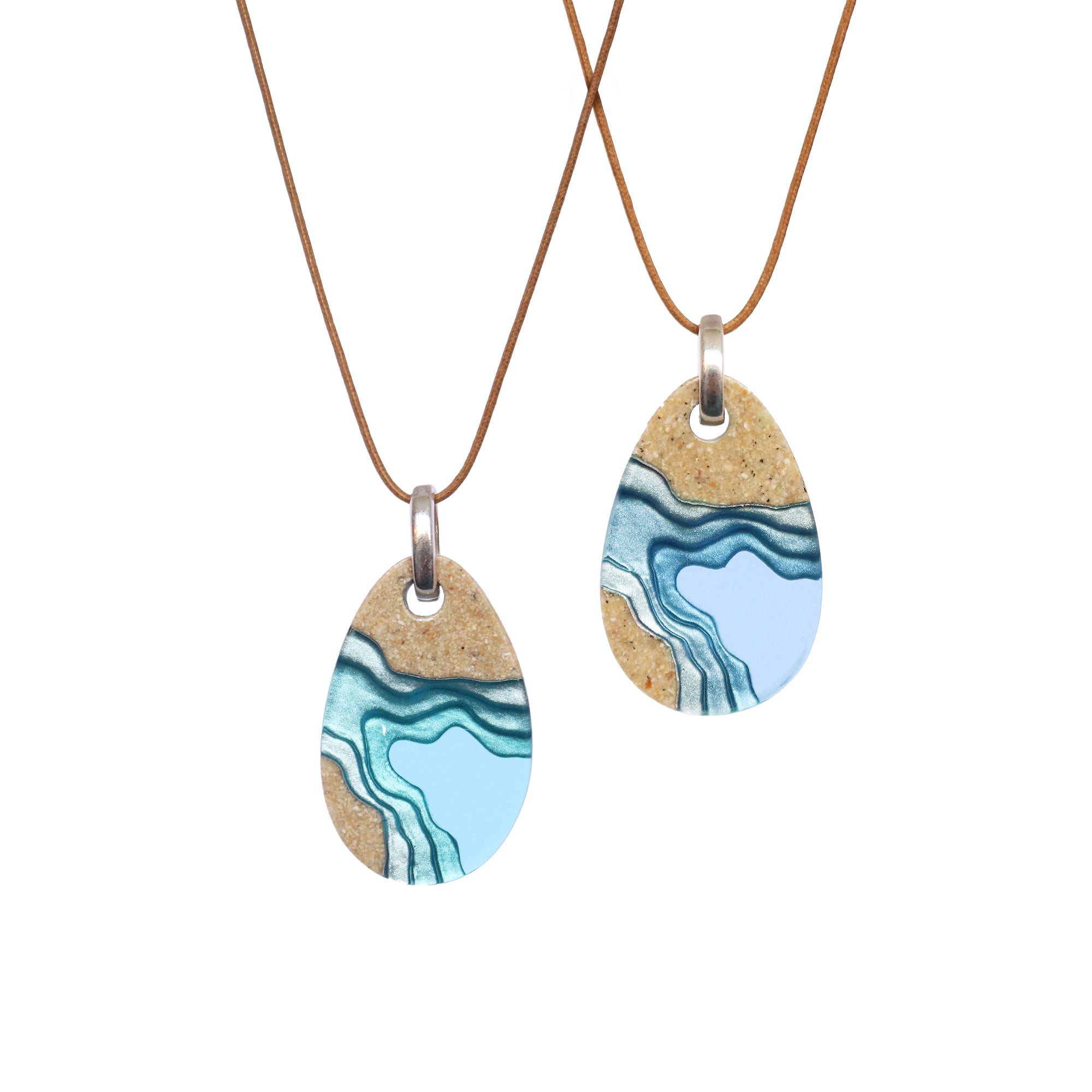 Bold B Earrings - Bight Aqua