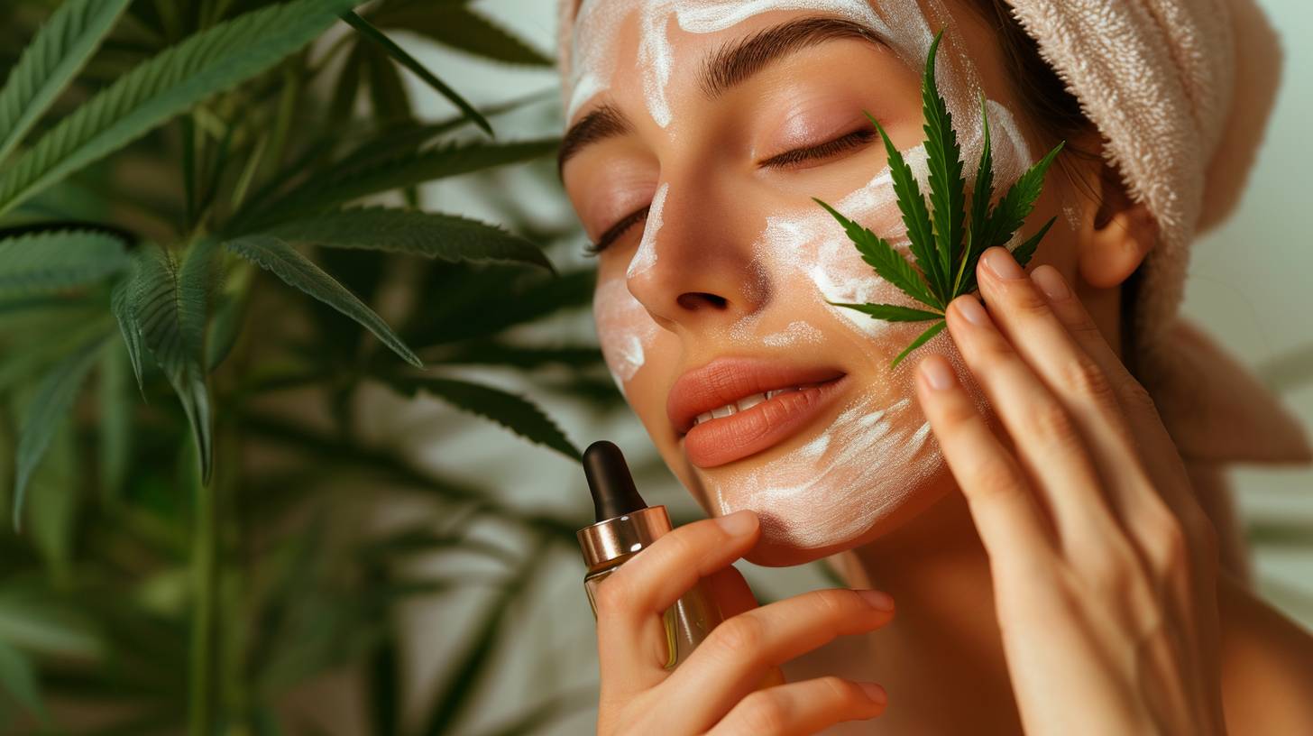 applying hemp oil for wrinkles