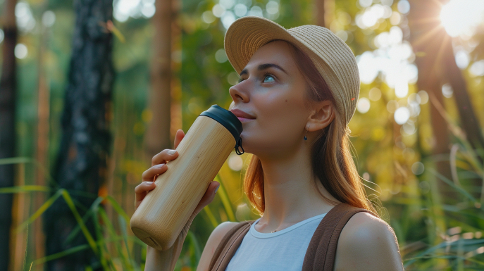 Bamboo Insulated Drink Bottle