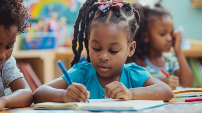 kids interacting with quiz books for ocean